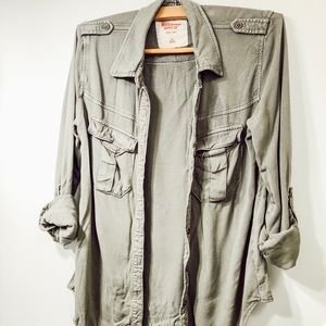 Mudd Green Button Up